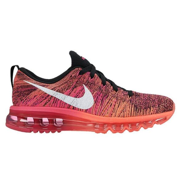 NEW NIKE FLYKNIT MAX 620659-006 Women Size 7.5 Black/White-Pink Foil-Hot Lava - Picture 6 of 7